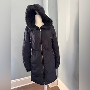 H&M Black Hooded Puffer Jacket